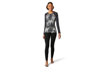 Image of Smartwool Merino 250 Baselayer Pattern Crew - Womens, Light Gray Forest Scape, Large, SW016371F51-L
