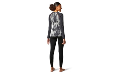 Image of Smartwool Merino 250 Baselayer Pattern Crew - Womens, Light Gray Forest Scape, Large, SW016371F51-L