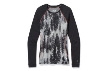 Image of Smartwool Merino 250 Baselayer Pattern Crew - Womens, Light Gray Forest Scape, Large, SW016371F51-L