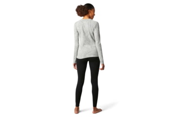 Image of Smartwool Merino 250 Baselayer Pattern Crew - Womens, Light Gray Traced Dahlia, Extra Large, SW016371E41-XL