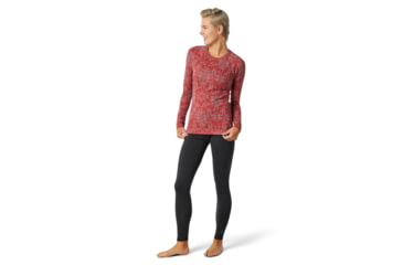 Image of Smartwool Merino 250 Baselayer Pattern Crew - Womens, Masala Digital Snowflake, Extra Small, SW016371E37-XS