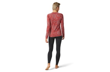 Image of Smartwool Merino 250 Baselayer Pattern Crew - Womens, Masala Digital Snowflake, Extra Small, SW016371E37-XS