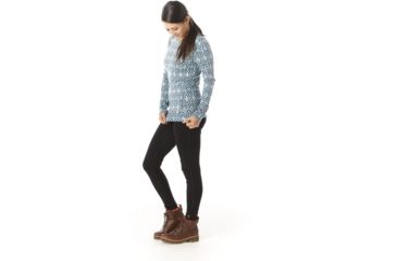 Image of Smartwool Merino 250 Baselayer Pattern Crew - Womens, Nile Blue Medallion, Small, SW0NP226C17-S