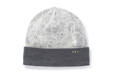 Image of Smartwool Merino 250 Pattern Cuffed Beanie, Light Gray Traced Dahlia, One Size, SW0SC181E41-1FM