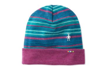 Image of Smartwool Merino 250 Pattern Cuffed Beanie, Peacock Margarita, One Size, SW0SC181C18-1FM