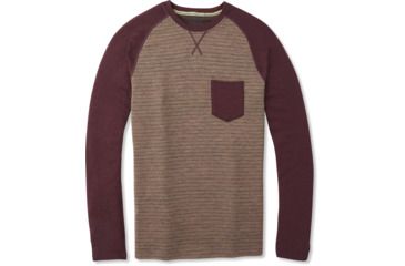 Image of Smartwool Merino 250 Pocket Crew - Mens, Bourbon Tick Stitch, Medium, SW016084C12-M