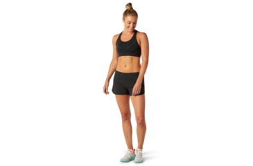 Image of Smartwool Merino Seamless Racerback Bra - Womens, Black, Extra Small, SW016155001-XS