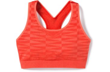 Image of Smartwool Merino Seamless Racerback Bra - Womens, Habanero, Large, SW016155A15-L