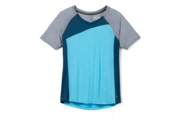Image of Smartwool Merino Sport 120 Mountain Bike Short Sleeve Tee - Womens, Ocean Spray Heather, Small, SW016590J66S