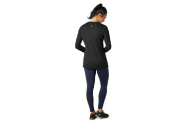 Image of Smartwool Merino Sport 150 Alpine Tree Line Long Sleeve Graphic Tee - Womens, Black, Extra Small, SW016333001-XS