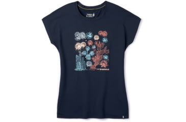 Image of Smartwool Merino Sport 150 Cactus Crop Tee - Womens, Deep Navy, Medium, SW015139092-M