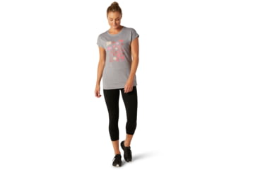 Image of Smartwool Merino Sport 150 Cactus Crop Tee - Womens, Light Gray Heather, Small, SW015139545-S