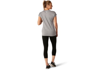 Image of Smartwool Merino Sport 150 Cactus Crop Tee - Womens, Light Gray Heather, Small, SW015139545-S