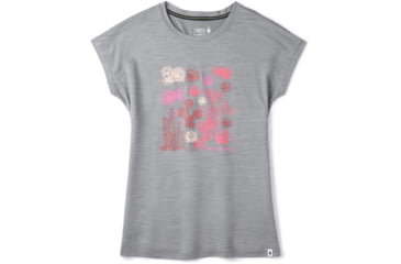 Image of Smartwool Merino Sport 150 Cactus Crop Tee - Womens, Light Gray Heather, Small, SW015139545-S