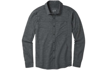 Image of Smartwool Merino Sport 150 Long Sleeve Button Down - Mens, Medium Gray Heather, Extra Large, SW016204084