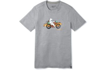 Image of Smartwool Merino Sport 150 Motor Bear Tee - Mens, Light Gray Heather, Extra Large, SW000366545-XL