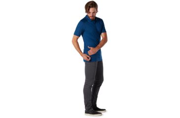 Image of Smartwool Merino Sport 150 Polo - Mens, Alpine Blue, Small, SW000372B25-S