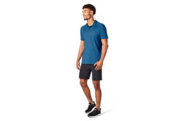 Image of Smartwool Merino Sport 150 Polo - Mens, Light Neptune Blue Heather, Medium, SW000372G16M