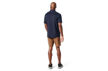 Image of Smartwool Merino Sport 150 Short Sleeve Button Down - Mens, Deep Navy, Extra Large, SW016203092XL