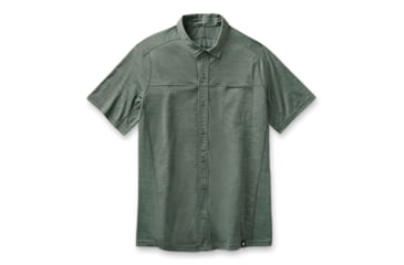 Image of Smartwool Merino Sport 150 Short Sleeve Button Down - Mens, Sage Heather, Small, SW016203F72S