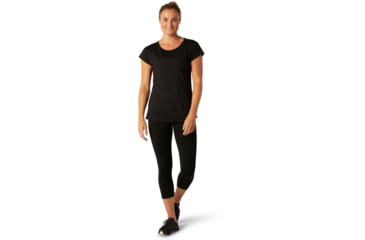 Image of Smartwool Merino Sport 150 Short Sleeve - Womens, Black, Large, SW015136001-L