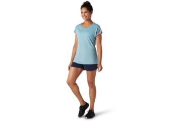 Image of Smartwool Merino Sport 150 Short Sleeve - Womens, Wave Blue Heather, Medium, SW015136D25-M
