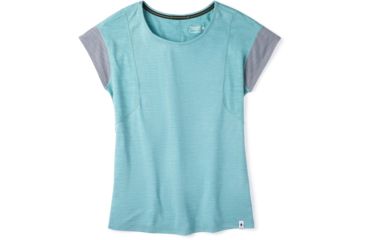 Image of Smartwool Merino Sport 150 Short Sleeve - Womens, Wave Blue Heather, Medium, SW015136D25-M