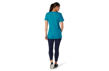 Image of Smartwool Merino Sport 150 Tee - Womens, Light Ocean Abyss Heather, Large, SW000716F67L