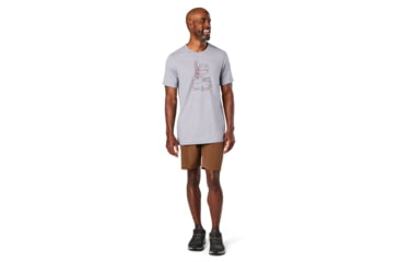 Image of Smartwool Merino Sport 150 Van Days Graphic Tee - Mens, Light Gray Heather, Small, SW000795545S
