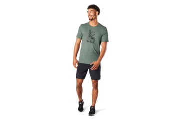 Image of Smartwool Merino Sport 150 Van Days Graphic Tee - Mens, Sage Heather, Extra Large, SW000795F72XL