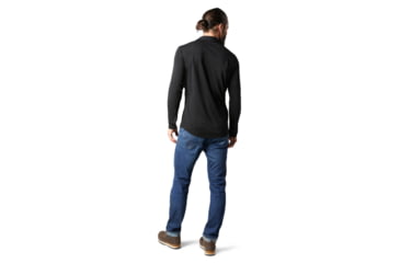 Image of Smartwool Merino Sport 250 Long Sleeve Button Up - Mens, Black, Small, SW016298001-S