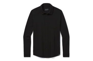 Image of Smartwool Merino Sport 250 Long Sleeve Button Up - Mens, Black, Small, SW016298001-S