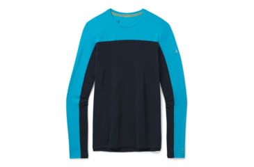 Image of Smartwool Merino Sport 250 Long Sleeve Crew - Mens, Sea Blue/Deep Navy, Extra Large, SW019023E82-XL