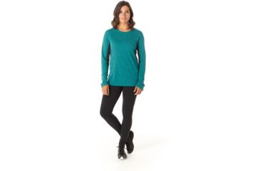 Image of Smartwool Merino Sport 250 Long Sleeve Crew - Womens, Peacock Heather, Medium, SW019250B78-M