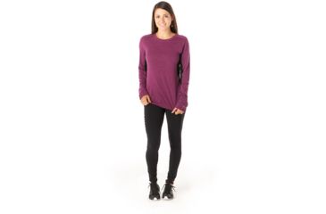 Image of Smartwool Merino Sport 250 Long Sleeve Crew - Womens, Sangria Heather, Extra Small, SW019250B49-XS
