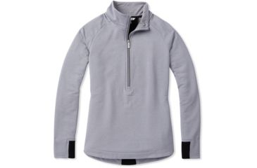 Image of Smartwool Merino Sport Fleece 1/2 Zip Pullover - Womens, Light Gray Heather, Extra Small, SW019256545-XS