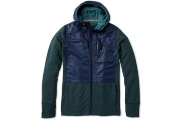 Image of USED Smartwool Merino Sport Fleece Full Zip Hybrid Hoodie - Men's, Pine Gray Heather, Medium, SW019045B80-M, EDEMO1