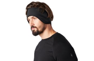 Image of Smartwool Merino Sport Fleece Wind Training Headband, Black, 1FM, SW000641001-1FM