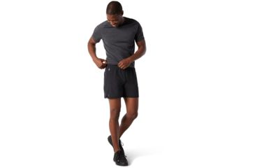Image of Smartwool Merino Sport Lined 5in Short - Mens, Black, Large, SW000374001-L