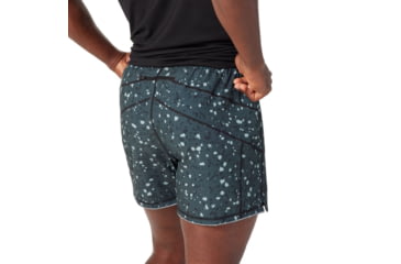 Image of Smartwool Merino Sport Lined 5in Short - Mens, Black Composite Print, Small, SW016557J43S