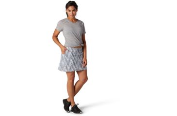 Image of Smartwool Merino Sport Lined Skirt - Womens, Barely Blue Zig Zag Print, Large, SW016217D81-L