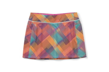 Image of Smartwool Merino Sport Lined Skirt - Womens, Festive Fuchsia Mountain Plaid Print, Large, SW016606J55L