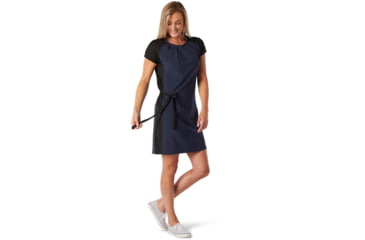Image of Smartwool Merino Sport Short Sleeve Dress - Womens, Deep Navy, Extra Large, SW016235092-XL
