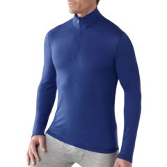 Image of Smartwool Microweight Zip T - Men's-Royal Stripe-Large