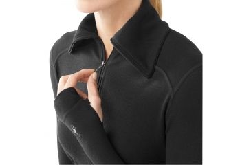 Image of Smartwool Midweight Funnel Zip - Women's-Deep Sea-Small