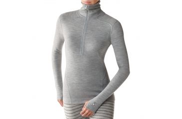 Image of Smartwool Midweight Funnel Zip - Women's-Silver Grey Pattern-X-Large