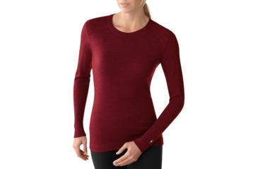 Image of Smartwool Midweight Long Sleeve Crew - Women's-Medium-Wine Heather
