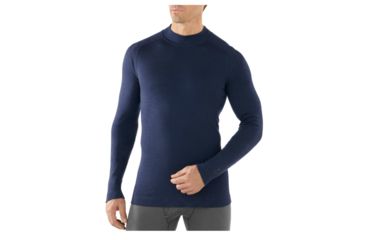 Image of Smartwool Midweight Mock - Men's-Deep Navy-Small