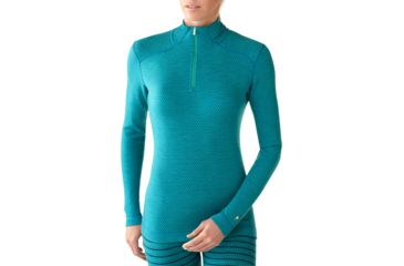 Image of Smartwool Midweight Pattern Zip T - Women's-Arctic Blue-X-Small