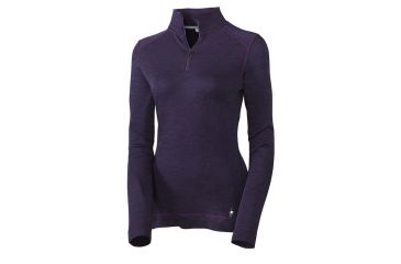 Image of Smartwool Midweight Zip T Long Sleeve - Women's-Large-Claret Heather